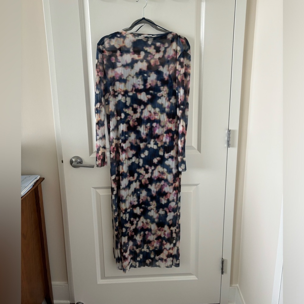 & other stories maxi dress with slip, size small, digital print